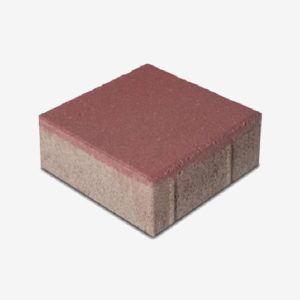 Bloque de cemento loseta 20x20x6 lisa roja